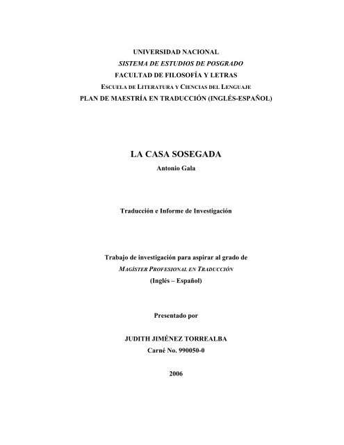 La casa sosegada, de Antonio Gala - mogap